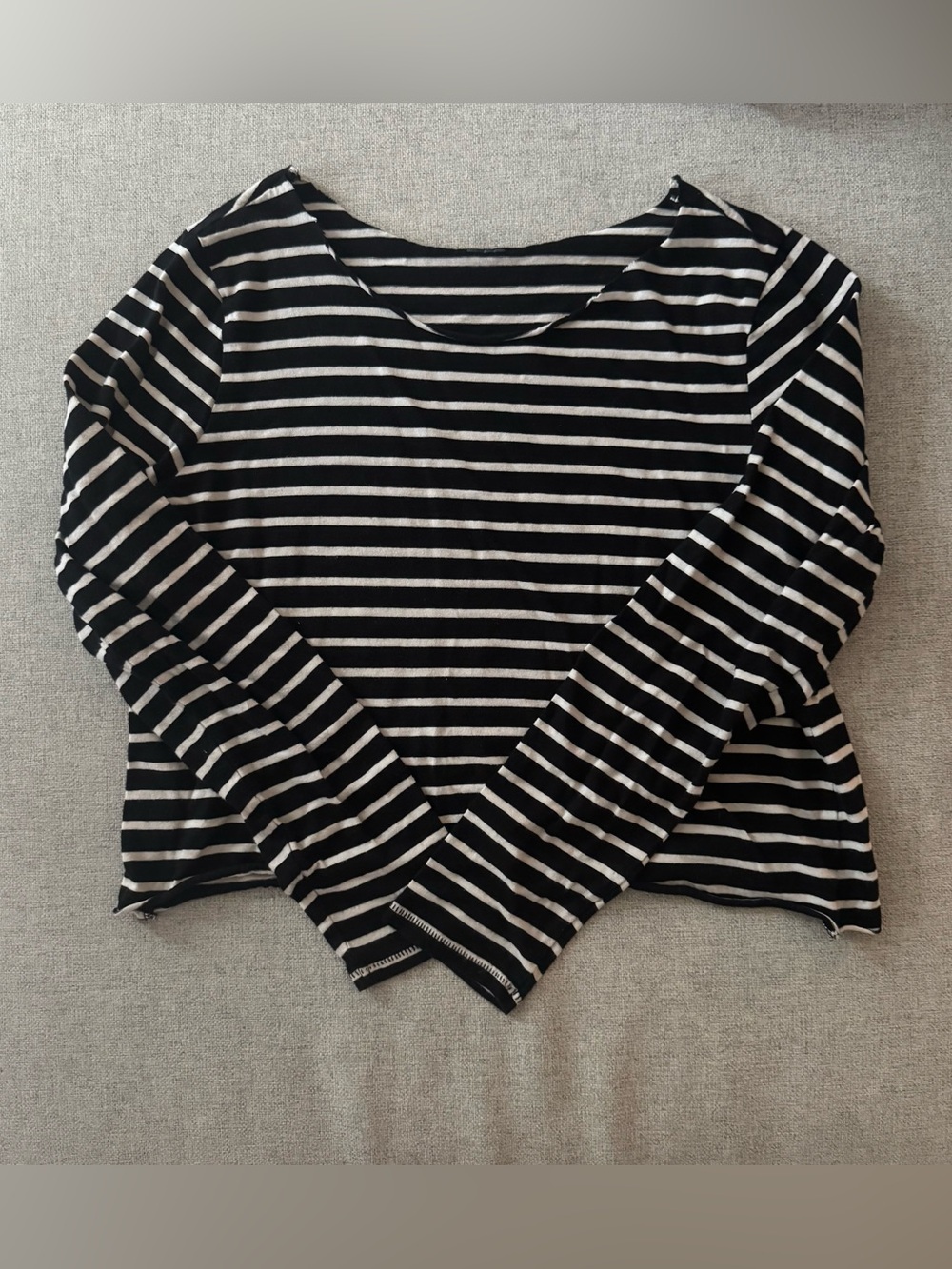 old navy black & white striped long sleeve shirt